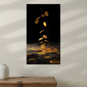 Falling gold coins by TheXclusive Art