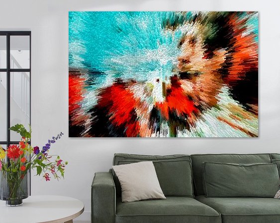Voorbeeld van het werk in een kamer