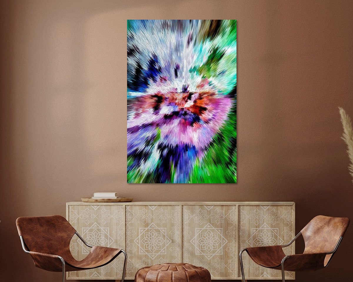 Voorbeeld van het werk in een kamer