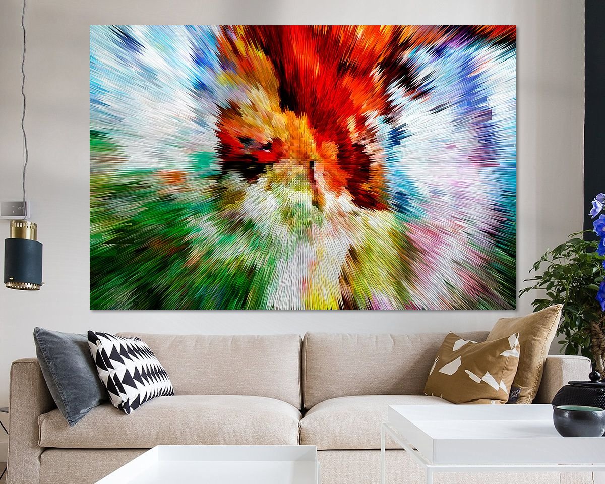 Voorbeeld van het werk in een kamer