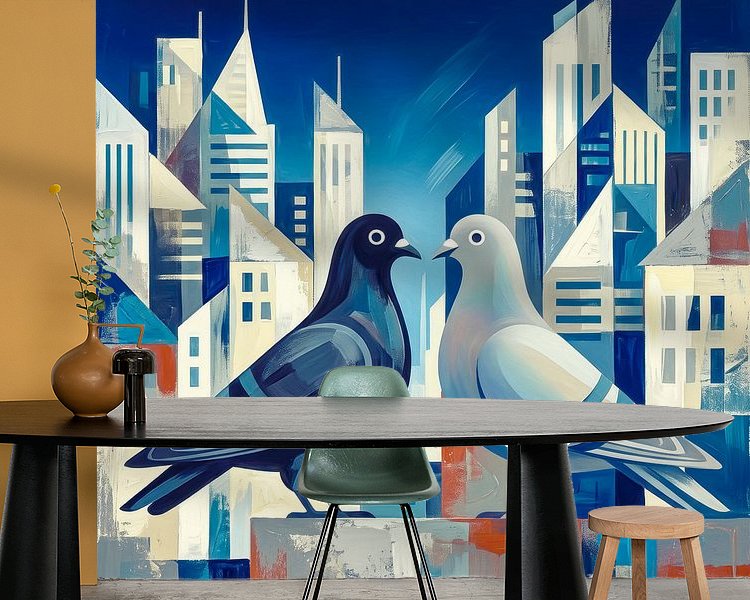 Voorbeeld van het werk in een kamer