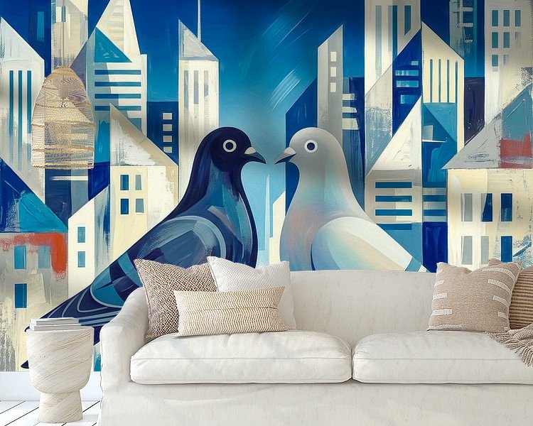 Voorbeeld van het werk in een kamer