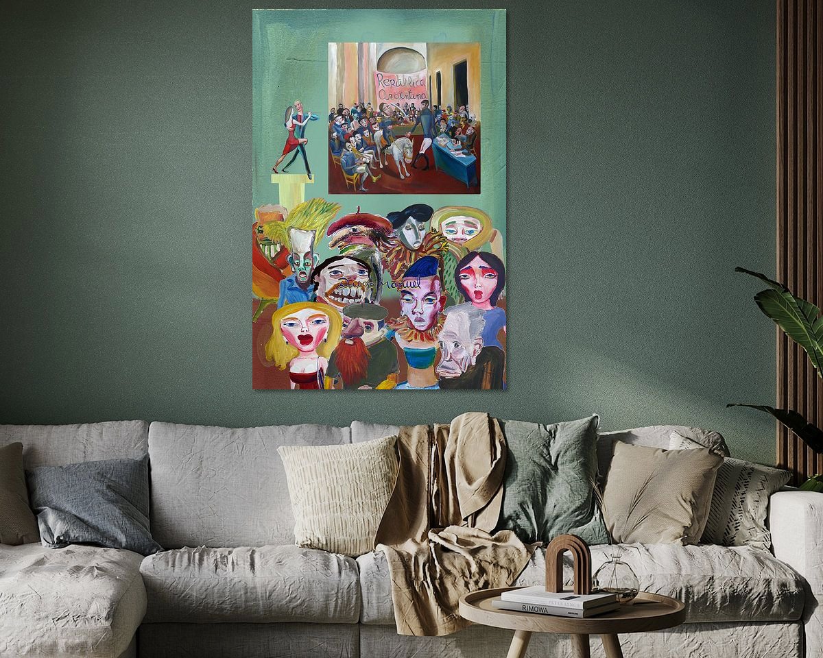 Voorbeeld van het werk in een kamer