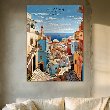 Lebendiges Stadtbild von Algier