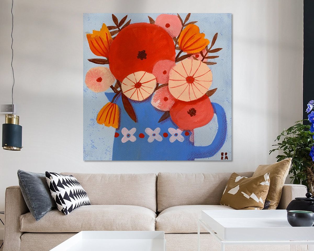 Voorbeeld van het werk in een kamer