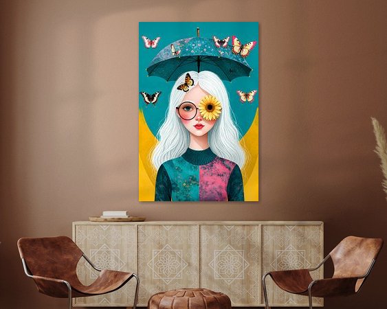 Voorbeeld van het werk in een kamer
