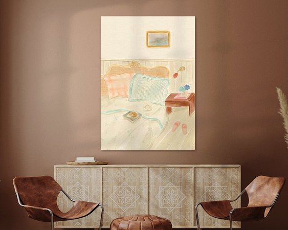 Voorbeeld van het werk in een kamer