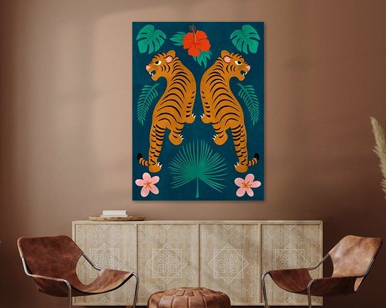 Voorbeeld van het werk in een kamer
