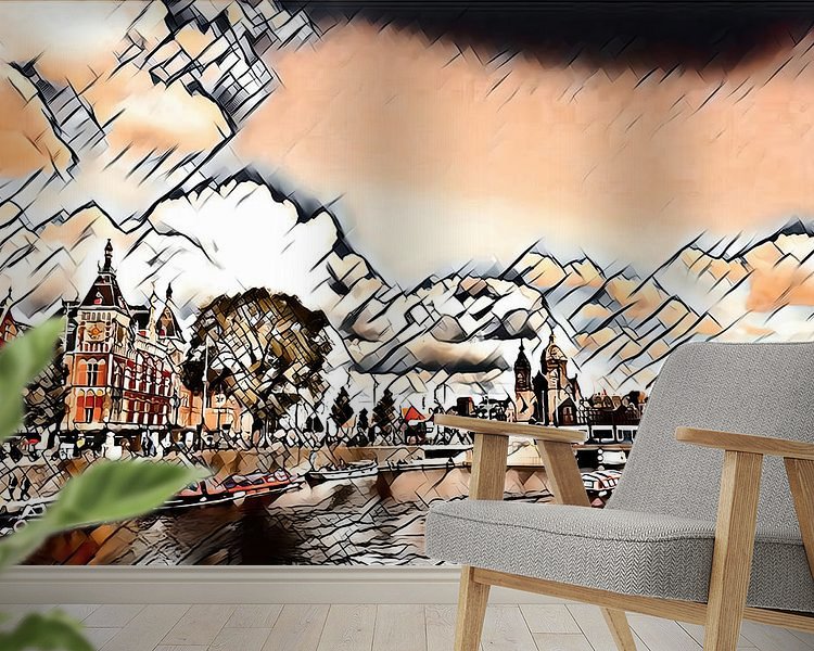 Voorbeeld van het werk in een kamer