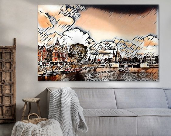 Voorbeeld van het werk in een kamer