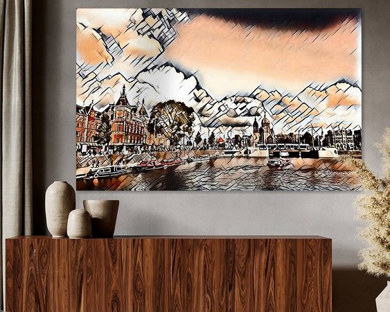 Voorbeeld van het werk in een kamer