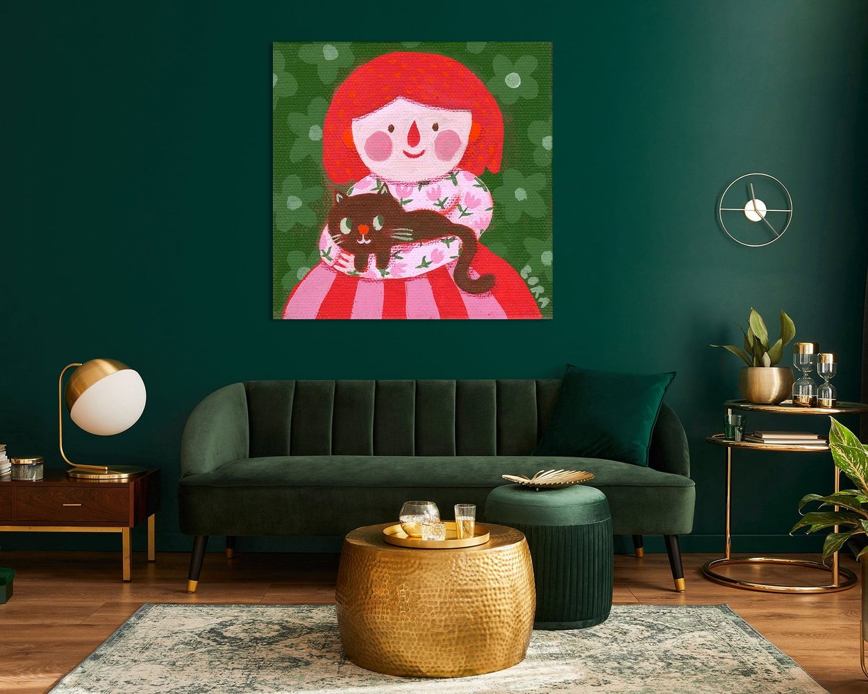 Voorbeeld van het werk in een kamer
