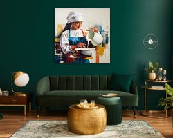 Voorbeeld van het werk in een kamer