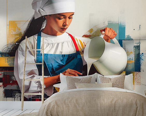 Voorbeeld van het werk in een kamer