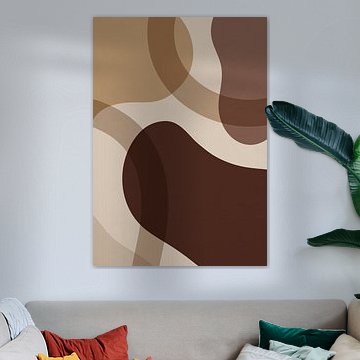 Abstracte poster aardetinten, Terra Cacao