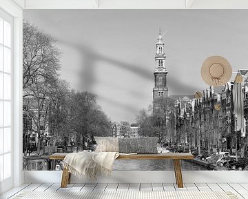 Prinsengracht en de Westerkerk in Amsterdam van Barbara Brolsma