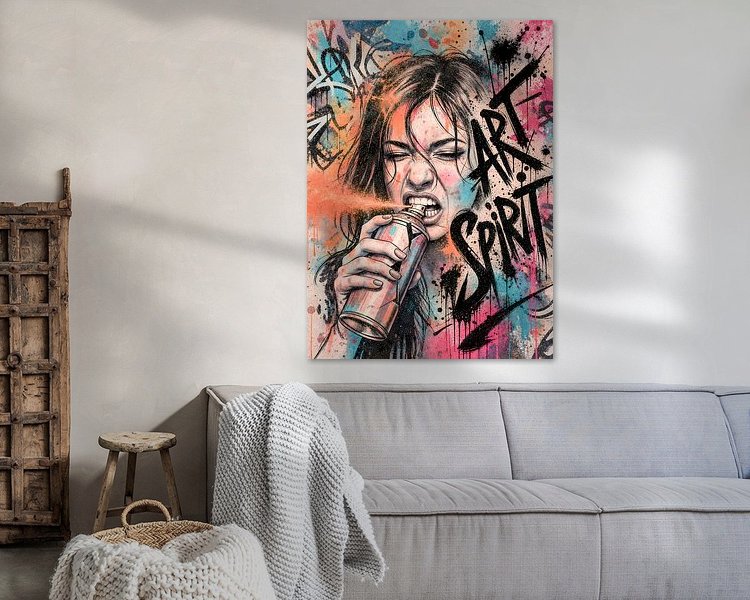 Voorbeeld van het werk in een kamer