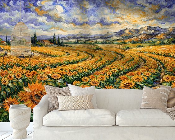 Voorbeeld van het werk in een kamer