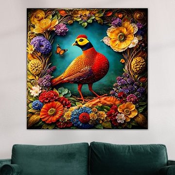 A bird amongst the flowers