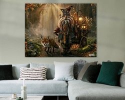 Voorbeeld van het werk in een kamer