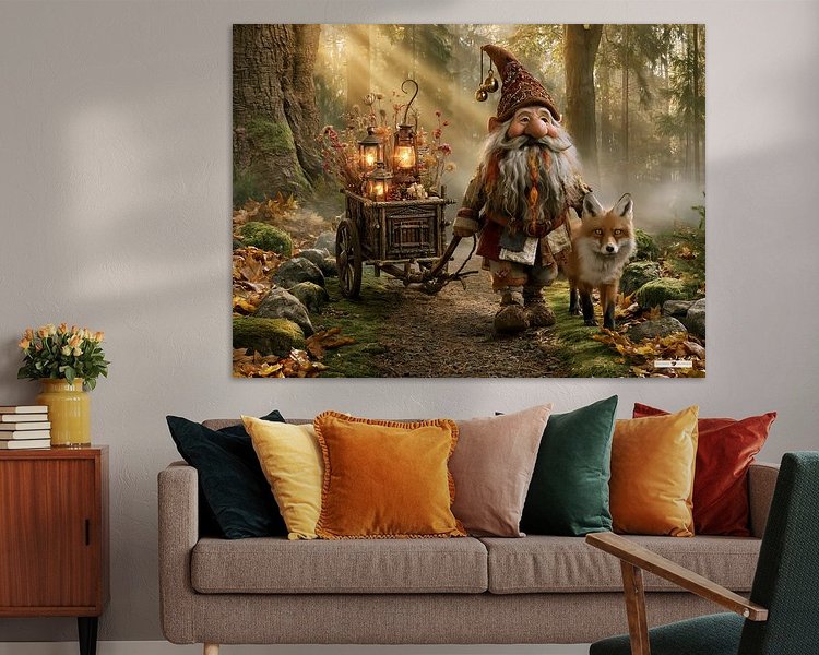Voorbeeld van het werk in een kamer