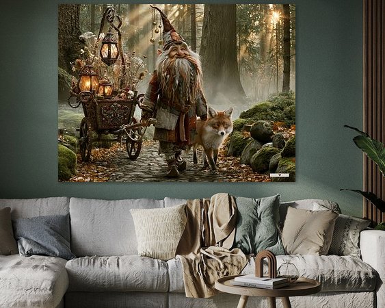 Voorbeeld van het werk in een kamer