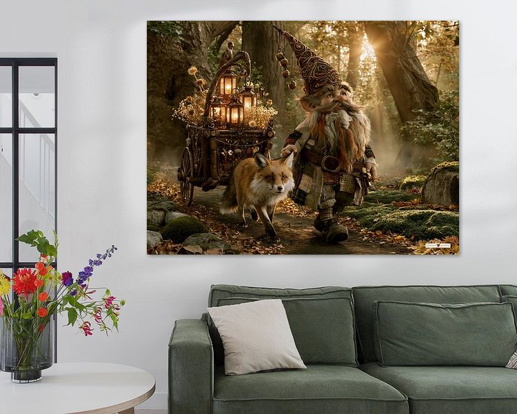 Voorbeeld van het werk in een kamer