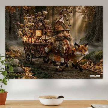 Gnome mit Fuchs im Wald