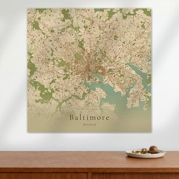 Historische Landkarte von Baltimore, Vereinigte Staaten