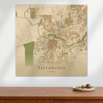 Historische Landkarte von Sacramento, Vereinigte Staaten