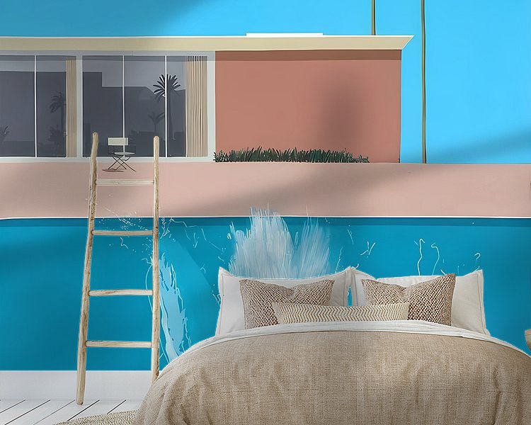 Voorbeeld van het werk in een kamer