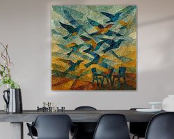 Voorbeeld van het werk in een kamer
