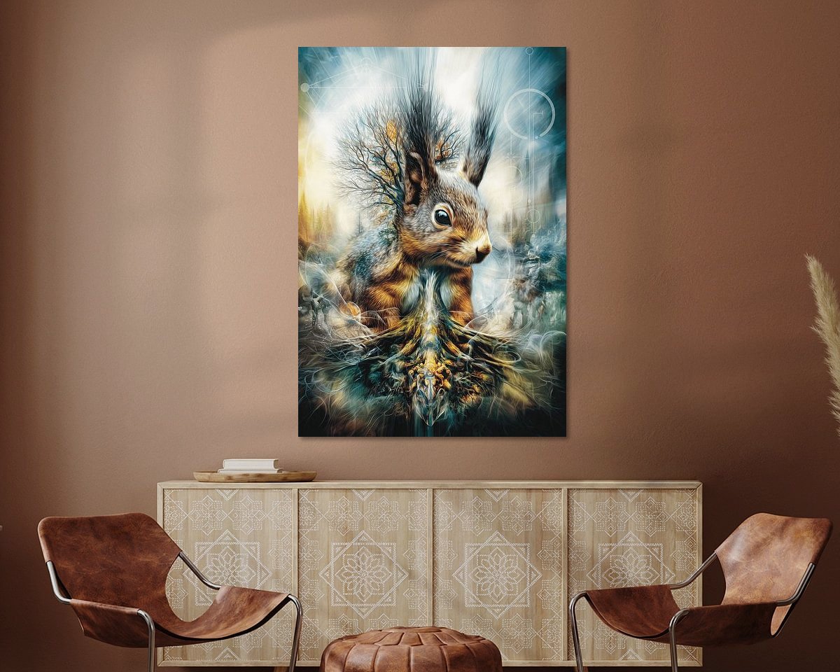 Voorbeeld van het werk in een kamer
