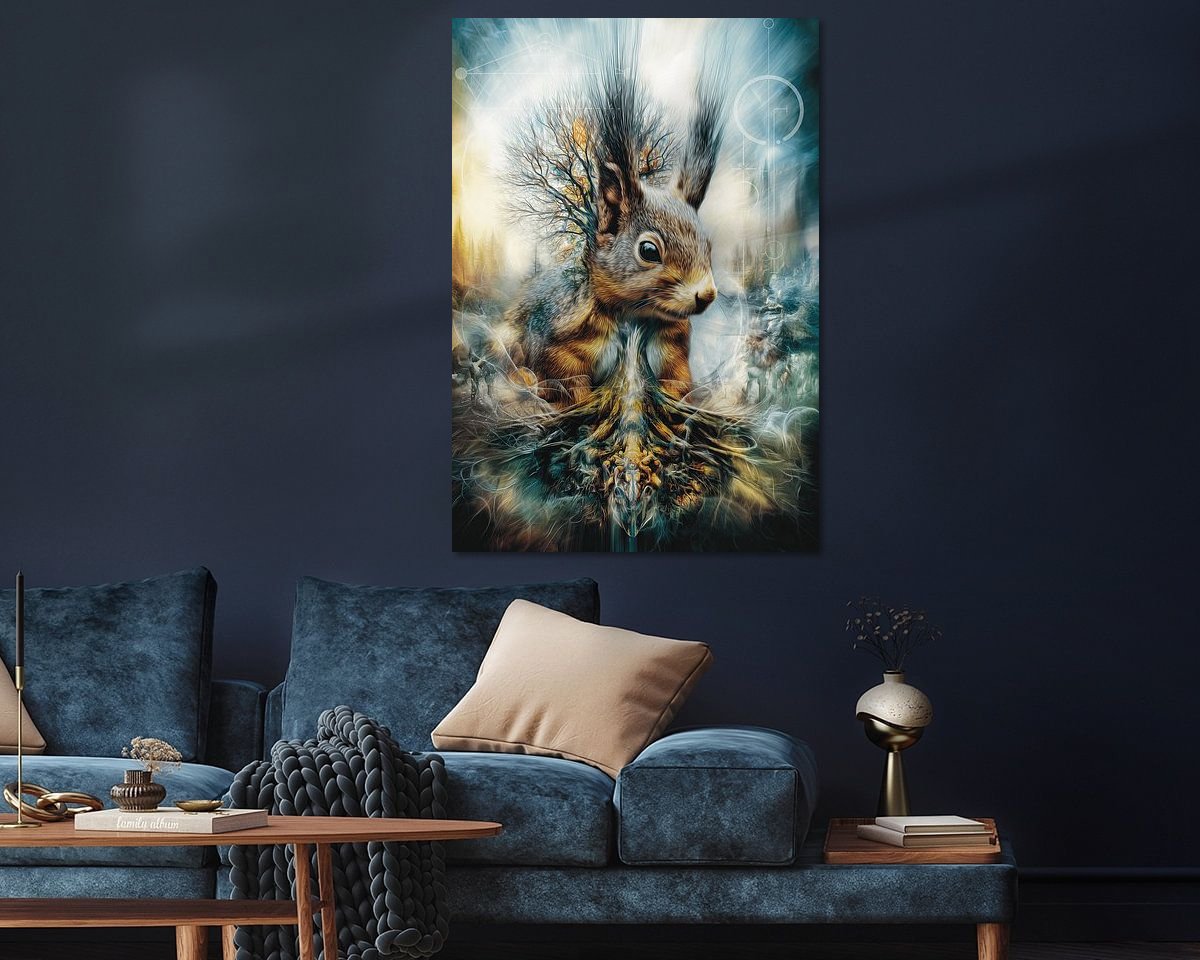 Voorbeeld van het werk in een kamer