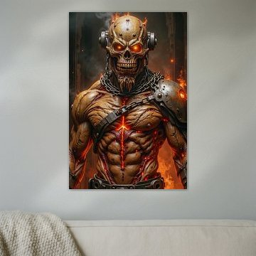 Dark Fantasy Art Wandbild: DRAKZIRON - Der Cyborg Reaper aus der Hölle
