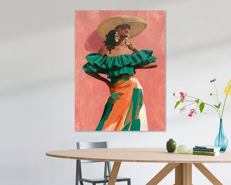 Voorbeeld van het werk in een kamer