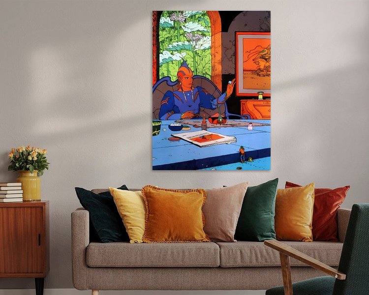 Voorbeeld van het werk in een kamer