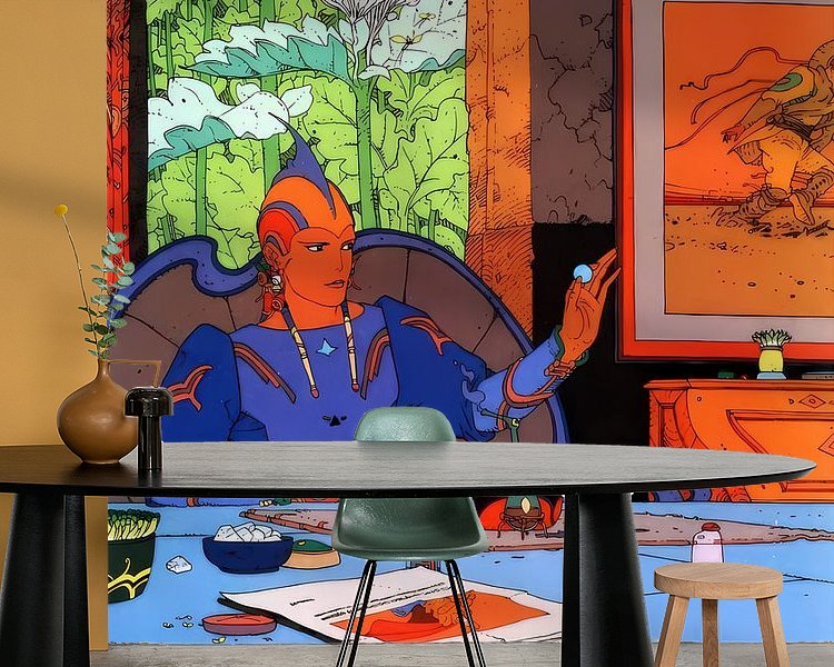 Voorbeeld van het werk in een kamer