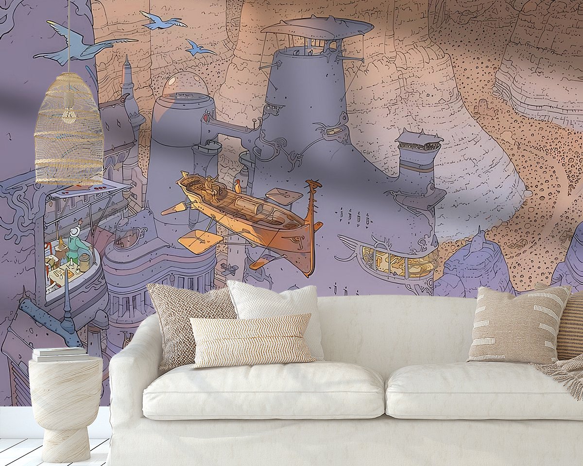 Voorbeeld van het werk in een kamer
