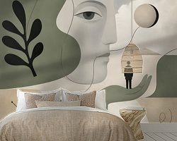 Voorbeeld van het werk in een kamer