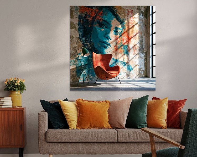 Voorbeeld van het werk in een kamer