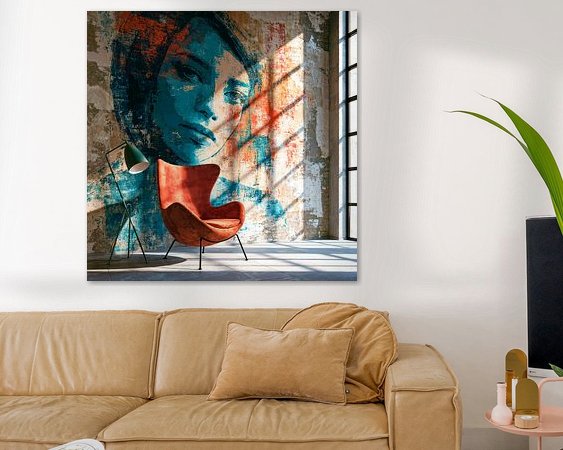 Voorbeeld van het werk in een kamer