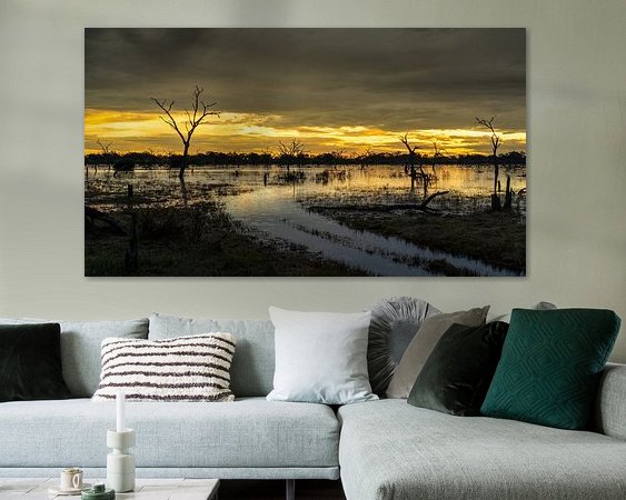Voorbeeld van het werk in een kamer