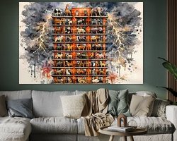 Voorbeeld van het werk in een kamer