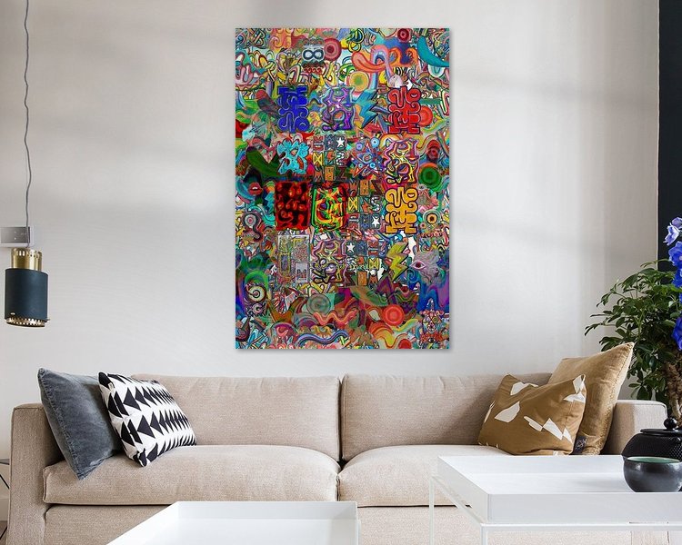 Voorbeeld van het werk in een kamer