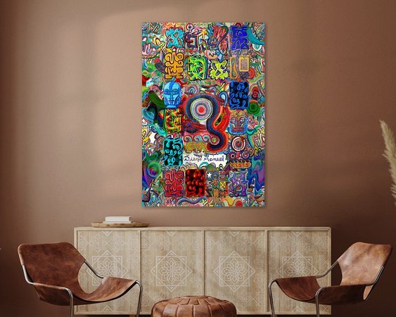 Voorbeeld van het werk in een kamer