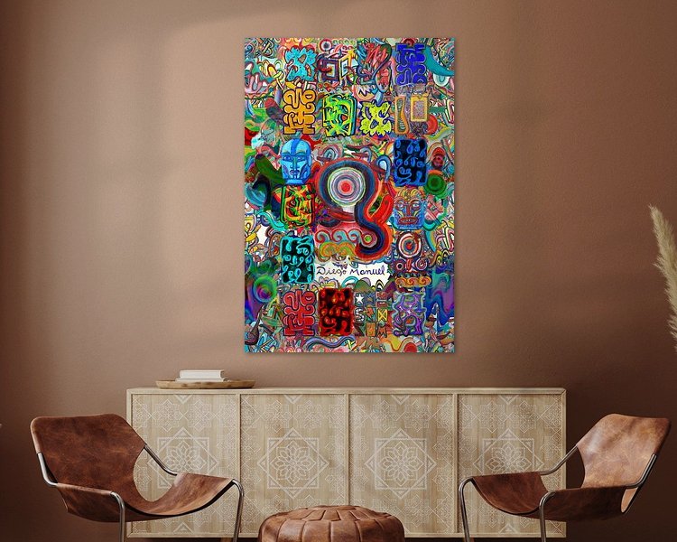 Voorbeeld van het werk in een kamer
