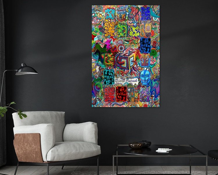 Voorbeeld van het werk in een kamer