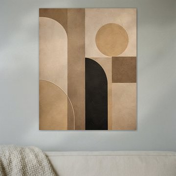 Abstraction géométrique neutre et texturée