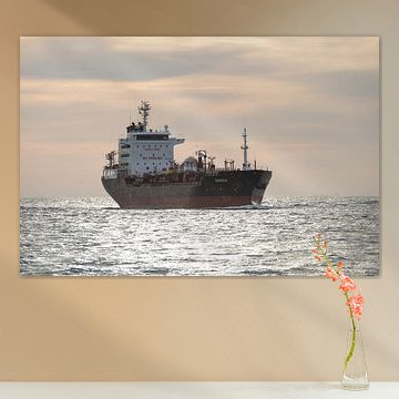 Aan de horizon verschijnt een zeeschip